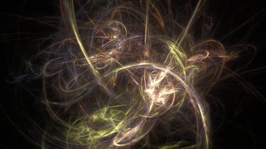 Fantezi kaotik renkli fraktal desen. Soyut Fraktal şekiller. 3D render resimde arka plan veya duvar kağıdı.