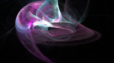 Fantezi kaotik renkli fraktal desen. Soyut Fraktal şekiller. 3D render resimde arka plan veya duvar kağıdı.