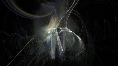 Fantezi kaotik renkli fraktal desen. Soyut Fraktal şekiller. 3D render resimde arka plan veya duvar kağıdı.