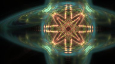 Fantezi kaotik renkli fraktal desen. Soyut Fraktal şekiller. 3D render resimde arka plan veya duvar kağıdı.