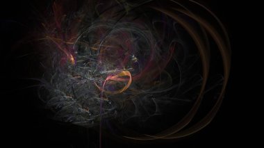 Fantezi kaotik renkli fraktal desen. Soyut Fraktal şekiller. 3D render resimde arka plan veya duvar kağıdı.