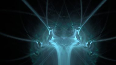 Fantezi kaotik renkli fraktal desen. Soyut Fraktal şekiller. 3D render resimde arka plan veya duvar kağıdı.