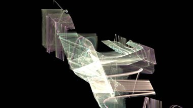 Fantezi kaotik renkli fraktal desen. Soyut Fraktal şekiller. 3D render resimde arka plan veya duvar kağıdı.