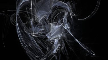 Fantezi kaotik renkli fraktal desen. Soyut Fraktal şekiller. 3D render resimde arka plan veya duvar kağıdı.