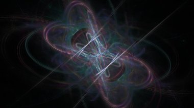 Fantezi kaotik renkli fraktal desen. Soyut Fraktal şekiller. 3D render resimde arka plan veya duvar kağıdı.