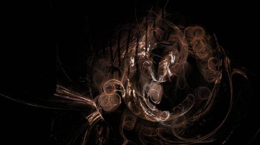 Fantezi kaotik renkli fraktal desen. Soyut Fraktal şekiller. 3D render resimde arka plan veya duvar kağıdı.