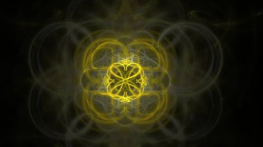 Fantezi kaotik renkli fraktal desen. Soyut Fraktal şekiller. 3D render resimde arka plan veya duvar kağıdı.