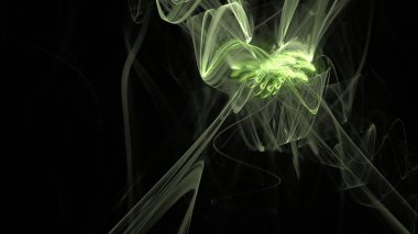 Fantezi kaotik renkli fraktal desen. Soyut Fraktal şekiller. 3D render resimde arka plan veya duvar kağıdı.