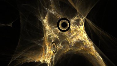 Fantezi kaotik renkli fraktal desen. Soyut Fraktal şekiller. 3D render resimde arka plan veya duvar kağıdı.