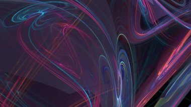 Fantezi kaotik renkli fraktal desen. Soyut Fraktal şekiller. 3D render resimde arka plan veya duvar kağıdı.