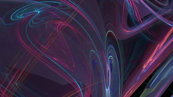 Fantezi kaotik renkli fraktal desen. Soyut Fraktal şekiller. 3D render resimde arka plan veya duvar kağıdı.