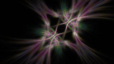 Fantezi kaotik renkli fraktal desen. Soyut Fraktal şekiller. 3D render resimde arka plan veya duvar kağıdı.