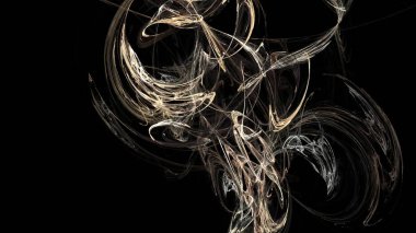 Fantezi kaotik renkli fraktal desen. Soyut Fraktal şekiller. 3D render resimde arka plan veya duvar kağıdı.