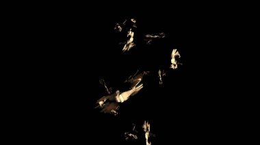 Fantezi kaotik renkli fraktal desen. Soyut Fraktal şekiller. 3D render resimde arka plan veya duvar kağıdı.