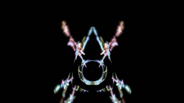 Fantezi kaotik renkli fraktal desen. Soyut Fraktal şekiller. 3D render resimde arka plan veya duvar kağıdı.