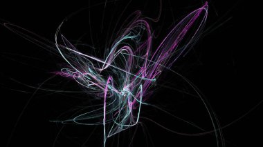 Fantezi kaotik renkli fraktal desen. Soyut Fraktal şekiller. 3D render resimde arka plan veya duvar kağıdı.