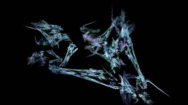 Fantezi kaotik renkli fraktal desen. Soyut Fraktal şekiller. 3D render resimde arka plan veya duvar kağıdı.