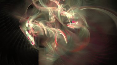 Fantezi kaotik renkli fraktal desen. Soyut Fraktal şekiller. 3D render resimde arka plan veya duvar kağıdı.