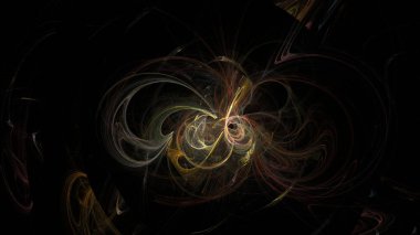 Fantezi kaotik renkli fraktal desen. Soyut Fraktal şekiller. 3D render resimde arka plan veya duvar kağıdı.