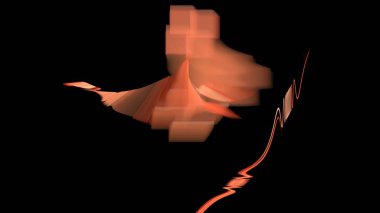 Fantezi kaotik renkli fraktal desen. Soyut Fraktal şekiller. 3D render resimde arka plan veya duvar kağıdı.