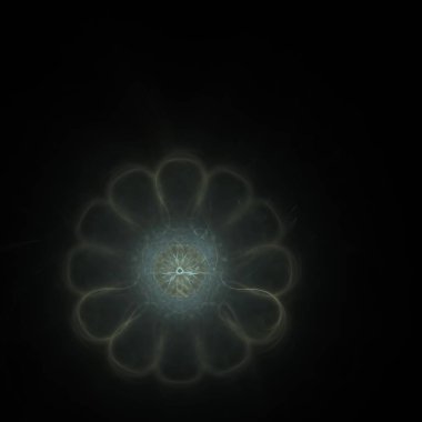 Fantezi kaotik renkli fraktal desen. Soyut Fraktal şekiller. 3D render resimde arka plan veya duvar kağıdı.