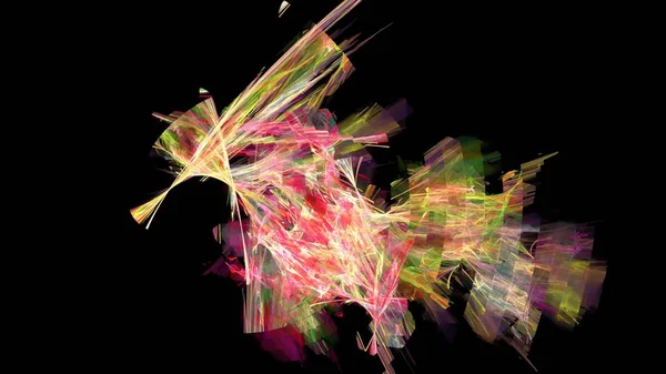 Fantezi kaotik renkli fraktal desen. Soyut Fraktal şekiller. 3D render resimde arka plan veya duvar kağıdı.