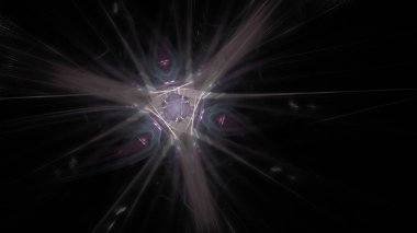 Fantezi kaotik renkli fraktal desen. Soyut Fraktal şekiller. 3D render resimde arka plan veya duvar kağıdı.