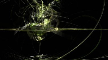 Fantezi kaotik renkli fraktal desen. Soyut Fraktal şekiller. 3D render resimde arka plan veya duvar kağıdı.