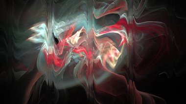 Fantezi kaotik renkli fraktal desen. Soyut Fraktal şekiller. 3D render resimde arka plan veya duvar kağıdı.