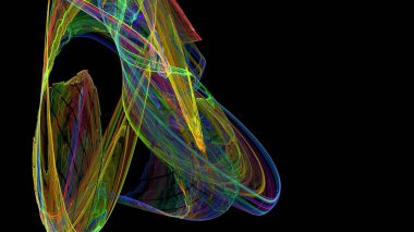 Fantezi kaotik renkli fraktal desen. Soyut Fraktal şekiller. 3D render resimde arka plan veya duvar kağıdı.