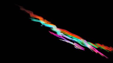 Fantezi kaotik renkli fraktal desen. Soyut Fraktal şekiller. 3D render resimde arka plan veya duvar kağıdı.