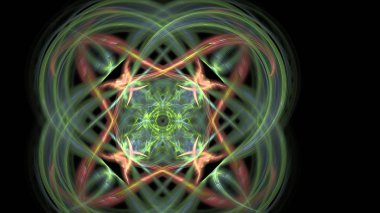 Fantezi kaotik renkli fraktal desen. Soyut Fraktal şekiller. 3D render resimde arka plan veya duvar kağıdı.