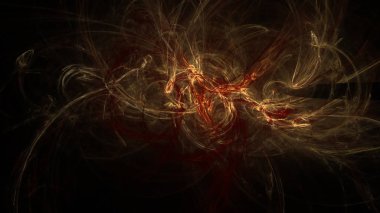 Fantezi kaotik renkli fraktal desen. Soyut Fraktal şekiller. 3D render resimde arka plan veya duvar kağıdı.