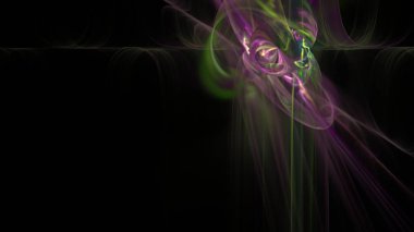 Fantezi kaotik renkli fraktal desen. Soyut Fraktal şekiller. 3D render resimde arka plan veya duvar kağıdı.