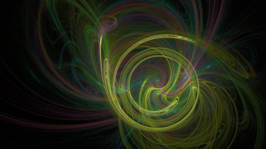 Fantezi kaotik renkli fraktal desen. Soyut Fraktal şekiller. 3D render resimde arka plan veya duvar kağıdı.