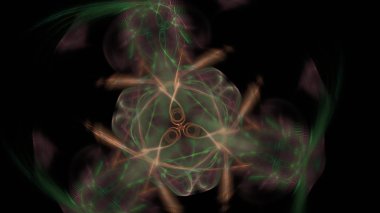 Fantezi kaotik renkli fraktal desen. Soyut Fraktal şekiller. 3D render resimde arka plan veya duvar kağıdı.