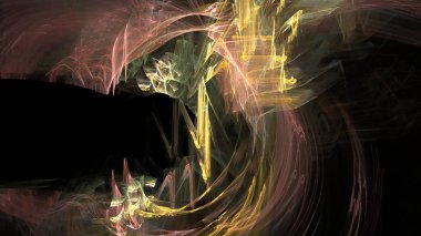 Fantezi kaotik renkli fraktal desen. Soyut Fraktal şekiller. 3D render resimde arka plan veya duvar kağıdı.