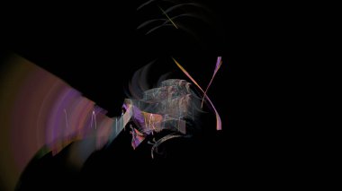 Fantezi kaotik renkli fraktal desen. Soyut Fraktal şekiller. 3D render resimde arka plan veya duvar kağıdı.