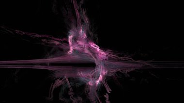 Fantezi kaotik renkli fraktal desen. Soyut Fraktal şekiller. 3D render resimde arka plan veya duvar kağıdı.