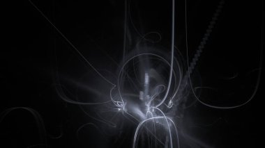 Fantezi kaotik renkli fraktal desen. Soyut Fraktal şekiller. 3D render resimde arka plan veya duvar kağıdı.