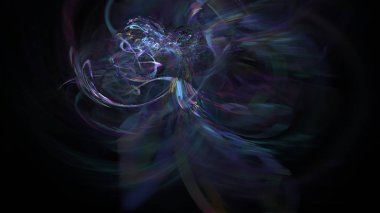 Fantezi kaotik renkli fraktal desen. Soyut Fraktal şekiller. 3D render resimde arka plan veya duvar kağıdı.