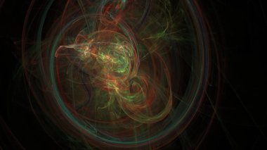 Fantezi kaotik renkli fraktal desen. Soyut Fraktal şekiller. 3D render resimde arka plan veya duvar kağıdı.