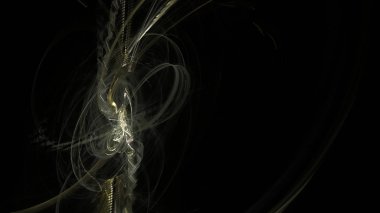 Fantezi kaotik renkli fraktal desen. Soyut Fraktal şekiller. 3D render resimde arka plan veya duvar kağıdı.