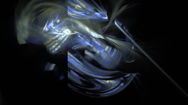 Fantezi kaotik renkli fraktal desen. Soyut Fraktal şekiller. 3D render resimde arka plan veya duvar kağıdı.