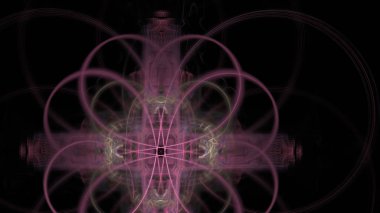 Fantezi kaotik renkli fraktal desen. Soyut Fraktal şekiller. 3D render resimde arka plan veya duvar kağıdı.