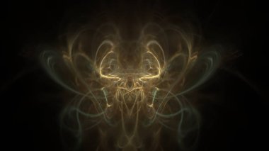 Fantezi kaotik renkli fraktal desen. Soyut Fraktal şekiller. 3D render resimde arka plan veya duvar kağıdı.