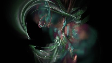 Fantezi kaotik renkli fraktal desen. Soyut Fraktal şekiller. 3D render resimde arka plan veya duvar kağıdı.