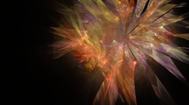 Fantezi kaotik renkli fraktal desen. Soyut Fraktal şekiller. 3D render resimde arka plan veya duvar kağıdı.