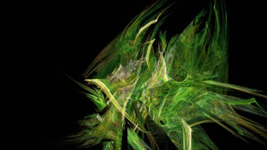 Fantezi kaotik renkli fraktal desen. Soyut Fraktal şekiller. 3D render resimde arka plan veya duvar kağıdı.