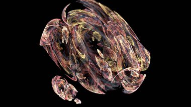 Fantezi kaotik renkli fraktal desen. Soyut Fraktal şekiller. 3D render resimde arka plan veya duvar kağıdı.